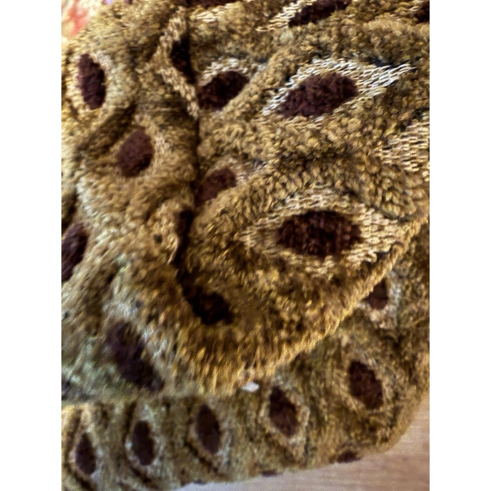 Mackenzie-Childs Large Fabric Tote Floral Print Quilted Brown Carryall Bag Rare - Picture 14 of 16